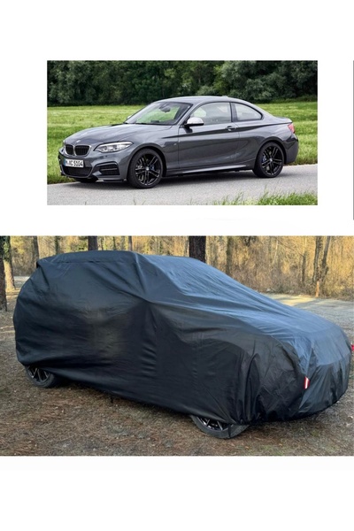 CoverPlus Bmw M240i xDrive متوافق مع سيارة القماش المشمع السميك للسيارات - أسود