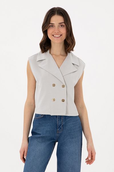 U.S. Polo Assn. Women's Stone Knitted Vest 50300764 -Vr049