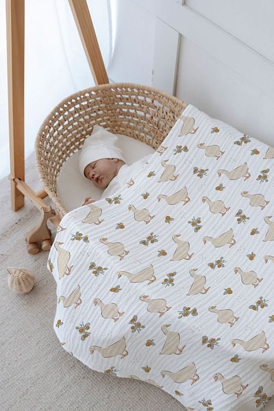 Tuğba Kuğu 4 Layer Muslin Blanket (100X120) - Bohemian Duck