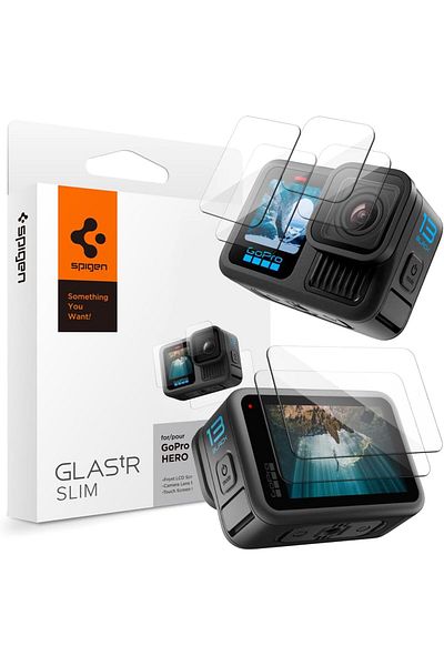 Spigen GLAStR Slim for GoPro Hero 13 Black Screen Protector MULTI PACK Premium Tempered Glass & FILM