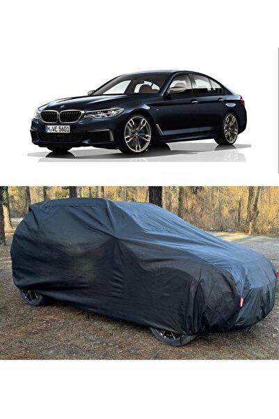 CoverPlus Bmw 550d xDrive متوافق مع سيارة القماش المشمع السميك للسيارات - أسود
