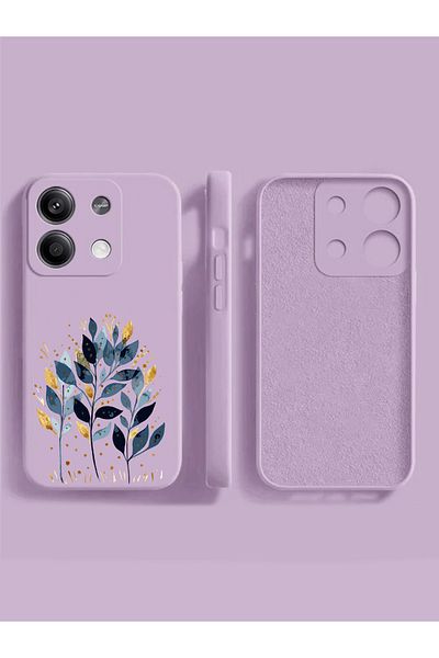 Merwish غطاء حماية من السيليكون لهاتف Xiaomi Redmi Note 13Pro 4G متوافق مع نمط سبايك من الداخل، أرجواني