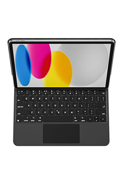 WIWU iPad 11.Nesil 2025 Klavyeli Kılıf Touchpad Klavye Aydınlatmalı Wiwu KX005 Keyboard Siyah
