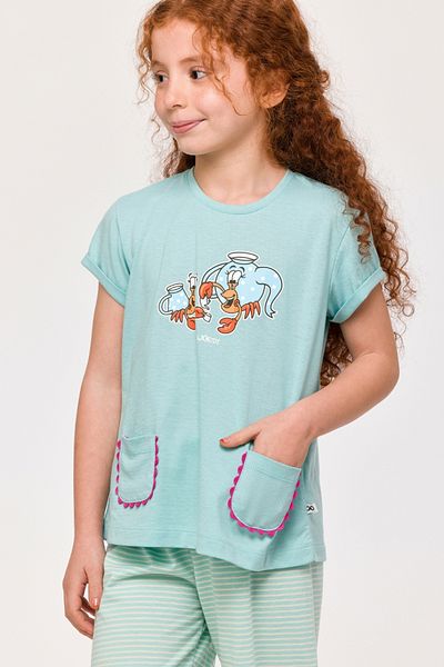 Woody Pijama pentru fete de 2-8 ani-Tst - 708-albastru