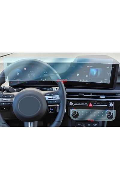 Engo Hyundai Tucson Screen Protector Multimedia Air Conditioning Instrument 9H Glossy Nano