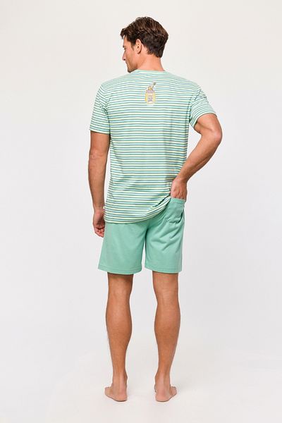 Woody Ανδρικές πιτζάμες-Pss - 924-Striped Ecru