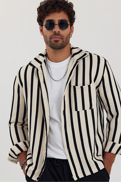 Weyeze Long Sleeve Jacquard Shirt Af-K19717Lns