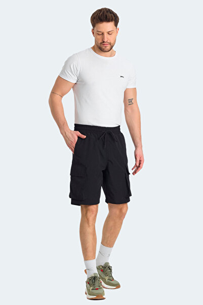 Slazenger RODYA Erkek Cepli Kargo Siyah Şort