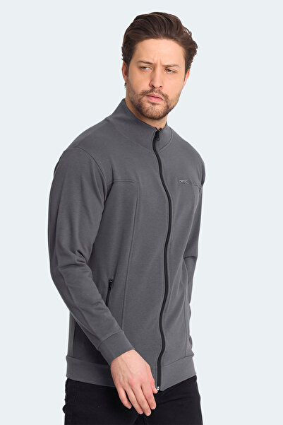 Slazenger KAGISONA Erkek Sweatshirt Koyu Gri
