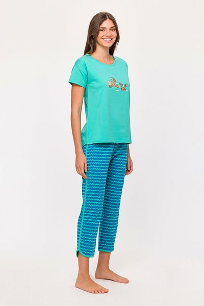 Woody Women's Turquoise Pajamas