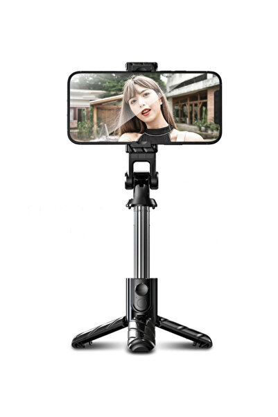 newnet Mini Selfie Çubuğu Tripod Telefon Standı Kablosuz Bluetooth Kumanda Da...
