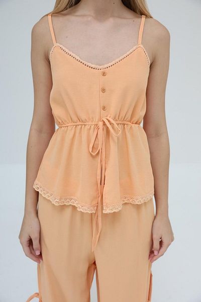 JANES Bow Blouse Set - Melon