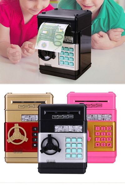 Fırsat7 Bank Safe Money Box with Password and Dial for Children Gift Electronic Safety Money Box Atm