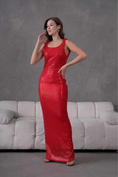 CİXAPLE Sırt Dekolteli Kolsuz Abiye