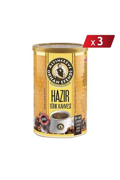 Altıncezve Orhan Efendi Ready Turkish Coffee with Sugar Tnk 500 Gr - Pack of 3