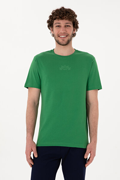 U.S. Polo Assn. Erkek Regular Fit Bisiklet Yaka Yeşil Tişört 50300268-VR054