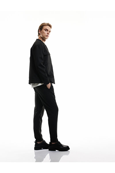 Koton Μακρυμάνικο κολεγιακό γιακά μπουφάν με φερμουάρ και λεπτομέρεια τσέπης