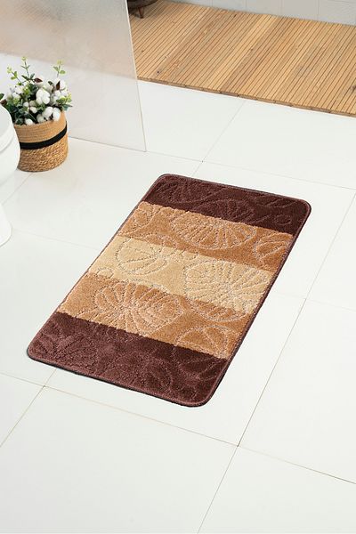 Moda Dekor Χαλάκι μπάνιου Colorline Ruby Brown 50x80 2 τεμαχίων