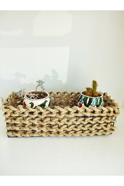 Sorgun Kadın Kooperatifi Rope Braided Multi-Purpose Decorative Basket (33X10 cm)