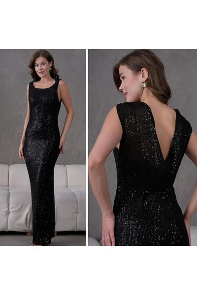 CİXAPLE Backless Sleeveless Evening Dress