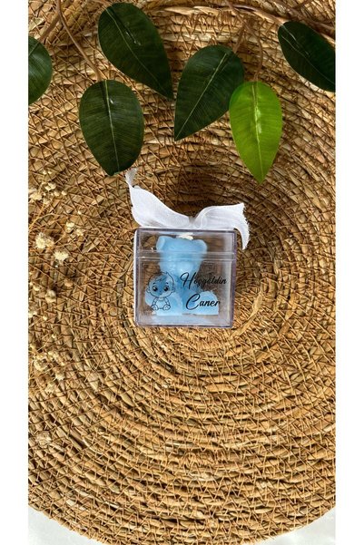 Fiore 10 Teddy Bear Candles - Mica Box for Baby Boy, Girl, Newborn, Birthday, Organization Gift