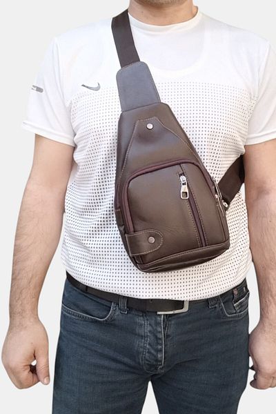Lederax Genuine Leather Chest Bag Small Size Bodybag Ld535