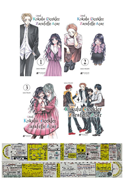 Akıl Çelen Kitaplar Güzel Kokulu Çiçekler Zarafetle Açar 1-2-3-4. Ciltler Man...