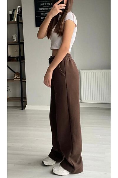 UYN SPORT Women's Brown Stylish Baggy Cut Straight Leg Regular Fit Tracksuit