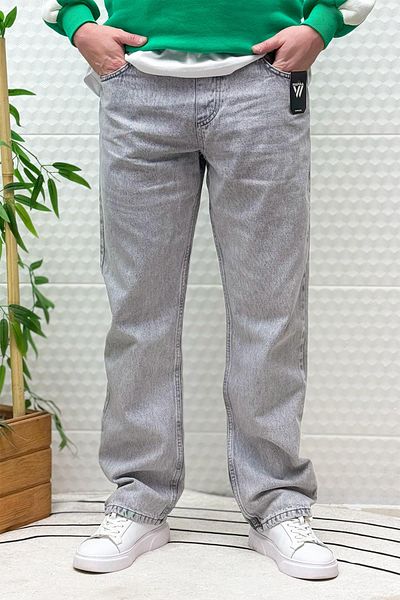 WAFRA Men's Elastic Waist Casual Baggy Jeans