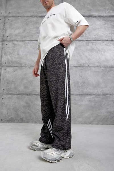 NOMARC Men's Sweatpants Shawl Pattern Loose Khaki Oversize Loose Fit