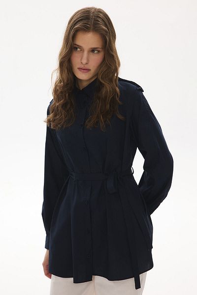 Hooopstore Πουκάμισο Karye Navy Blue Trench