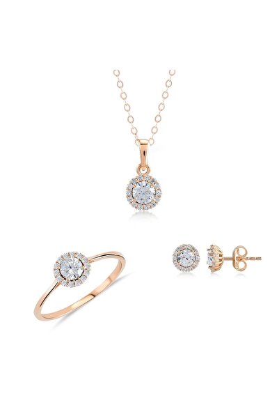 Hepimitu Kenar Taşlı Altın Set - 3'lü