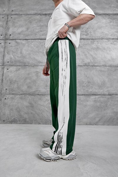 NOMARC Green Brush Stripe Baggy Tracksuit