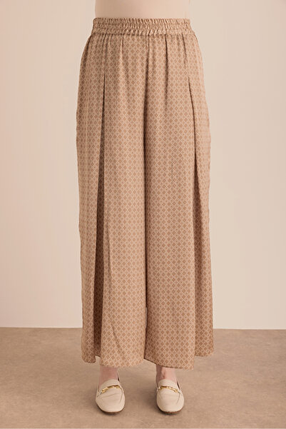 Aker Koza Desen Detaylı Bol Pantolon