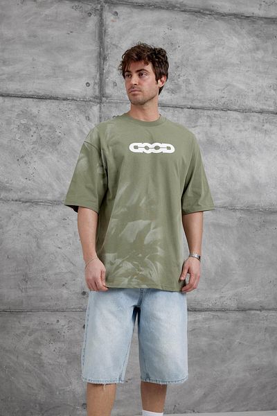 NOMARC Μπλουζάκι χακί Good Written Oversize