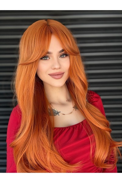 Fenomen Peruk Bakır Maşa Dalgalı Perçemli Vip Peruk