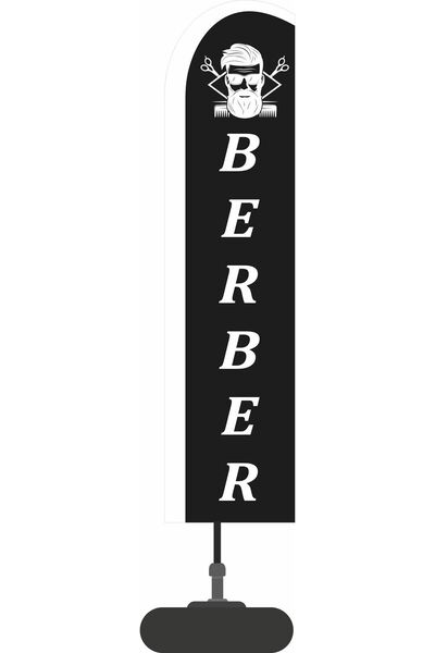 ARSLAN BAYRAK REKLAM PROMOSYON 75X300CM BERBER YELKEN BAYRAK SETİ DUBA+DİREK+BAYRAK