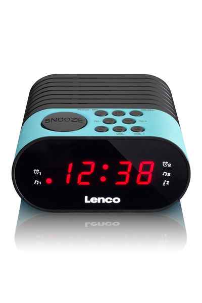 Lenco FM (pll) Alarm Saatli Radyo  CR-07 mavi çift alarm fonksiyonuna sahip