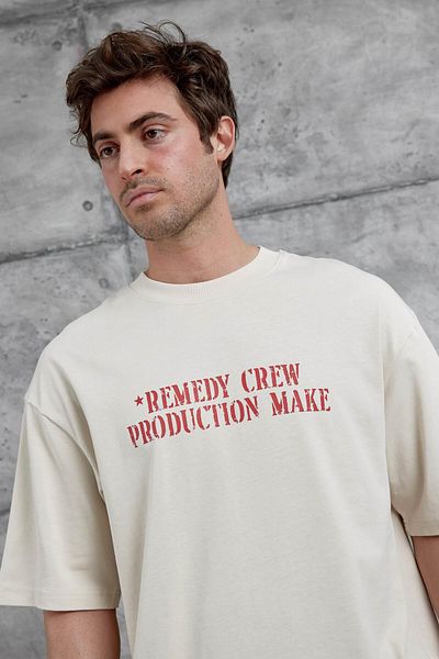 NOMARC Κρέμα Remedy Crew Written Oversize Tshirt