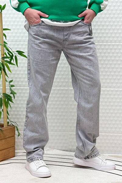 WAFRA Men's Elastic Waist Casual Baggy Jeans