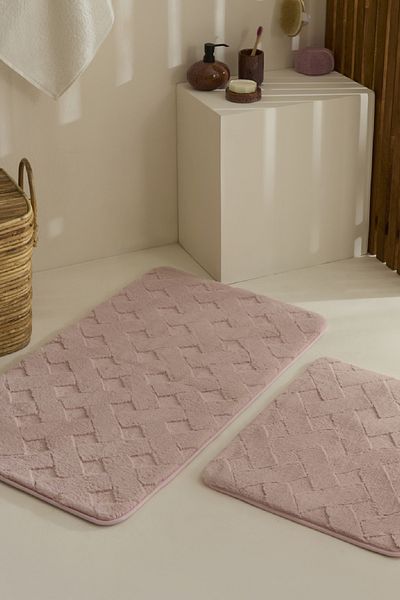 Karaca Home Karving Bath Mat Rose Dried