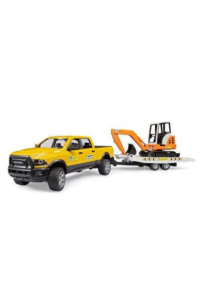 Bruder Ram 2500 Pickup with Trailer and Mini Excavator Br02546