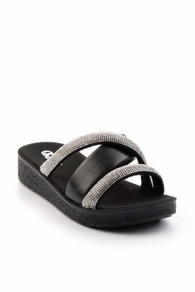 Bambi Papuci de damă Black Lame K 04496720409