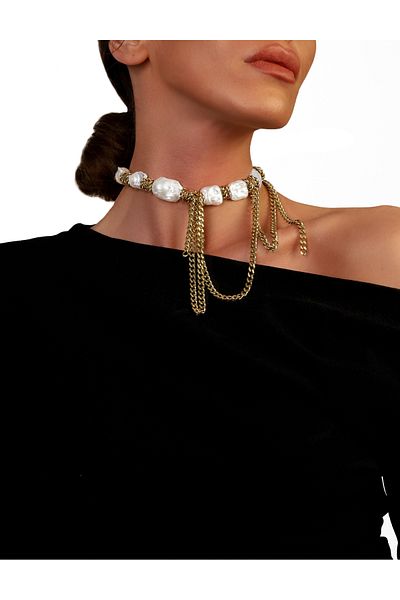 Bayemeyc Resplandor Baroque Pearl Necklace