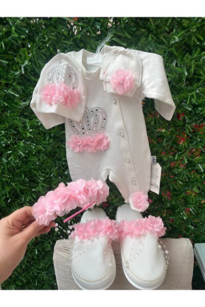 ÖZLEM BEBE Süslü hastane çıkışı 5 li set