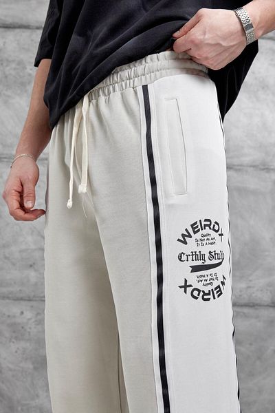 NOMARC Κρεμ Weirdx Written Baggy Φούτερ