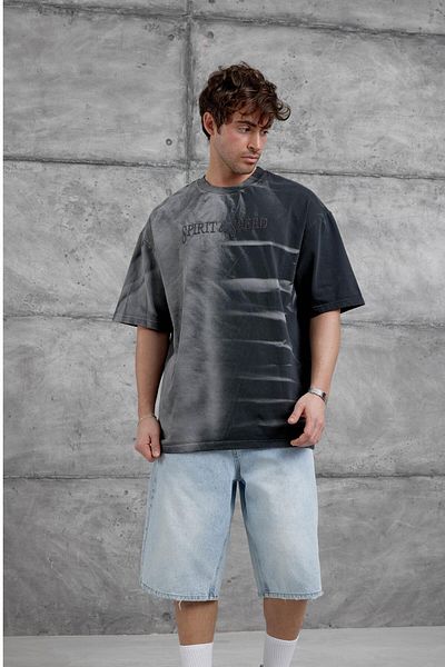NOMARC Μπλουζάκι Oversize με γραμμένο Black Spirit&Speed