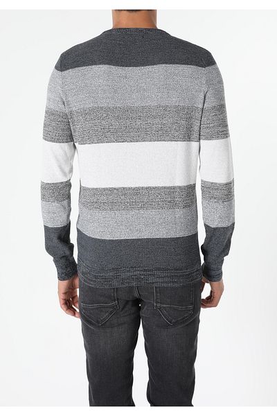 Colin's Men's Slim Fit Gray Melange Sweater - Cl 1054930