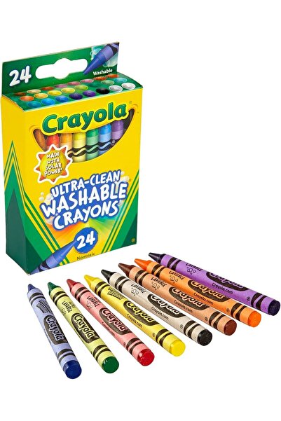 Crayola أقلام تلوين قابلة للغسل فائقة النظافة، 24 قطعة