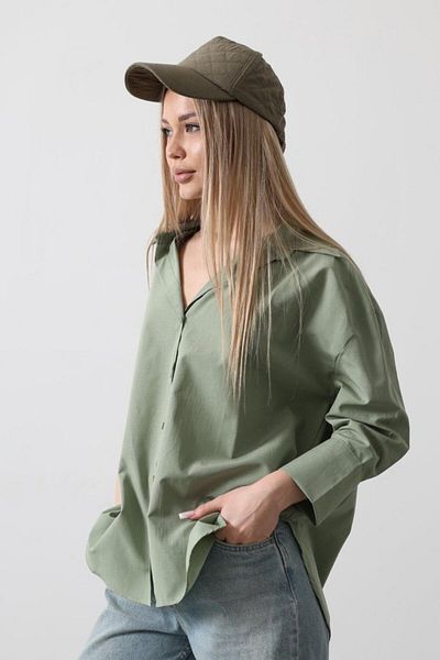 modaserdem Half Cuff Long Shirt - Khaki